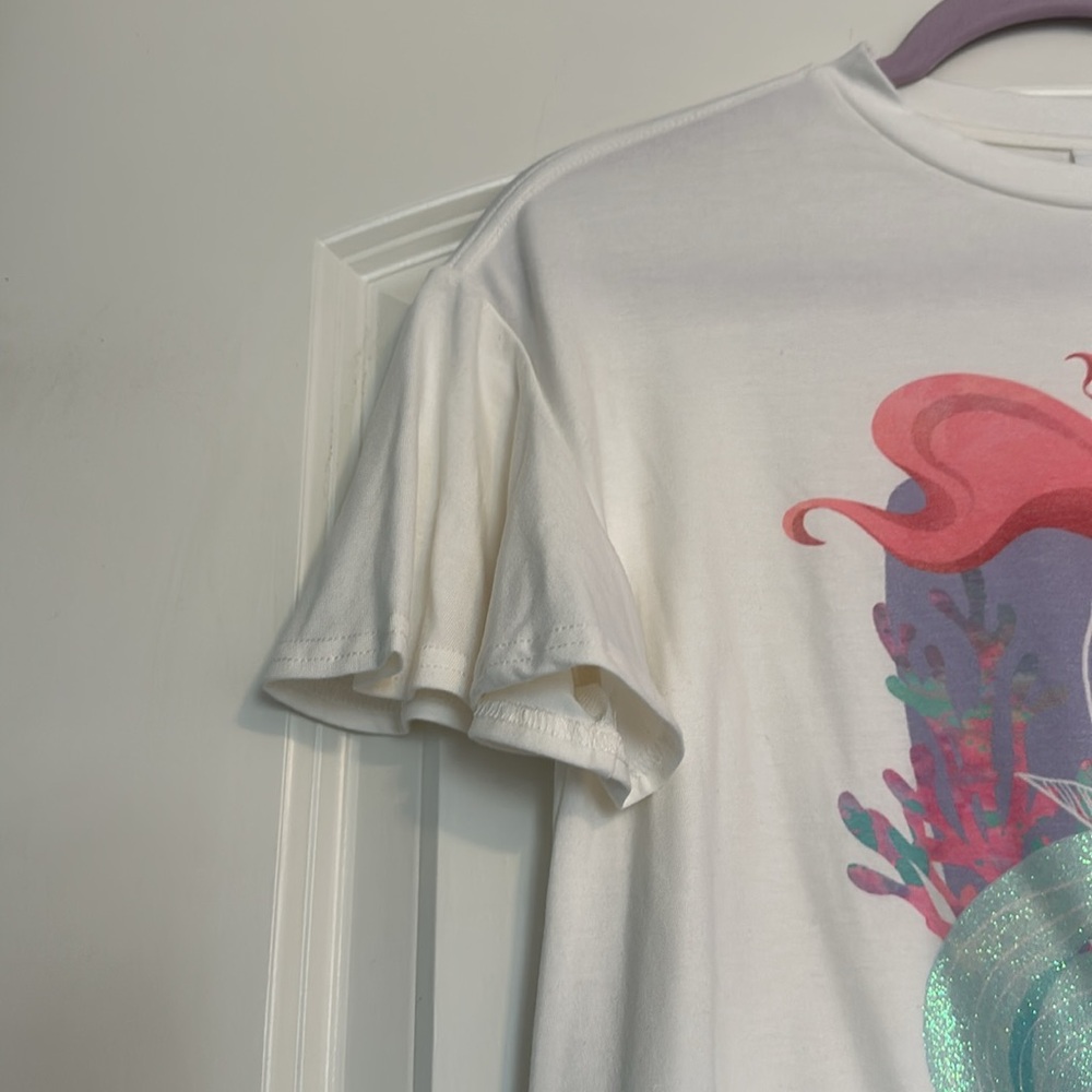 Disney Women’s Little Mermaid Cropped Tee - XS - Picture 5 of 7